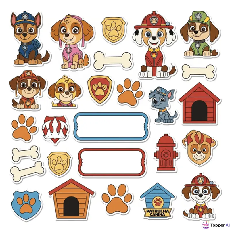 Topo de Bolo Patrulha Canina