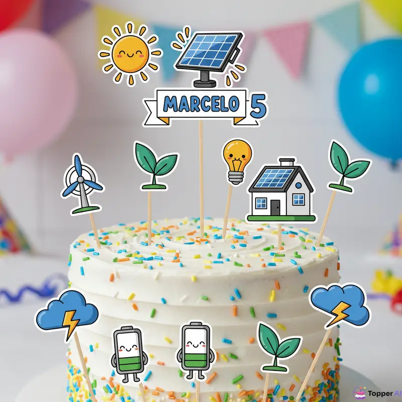 Topo de Bolo Energia Solar