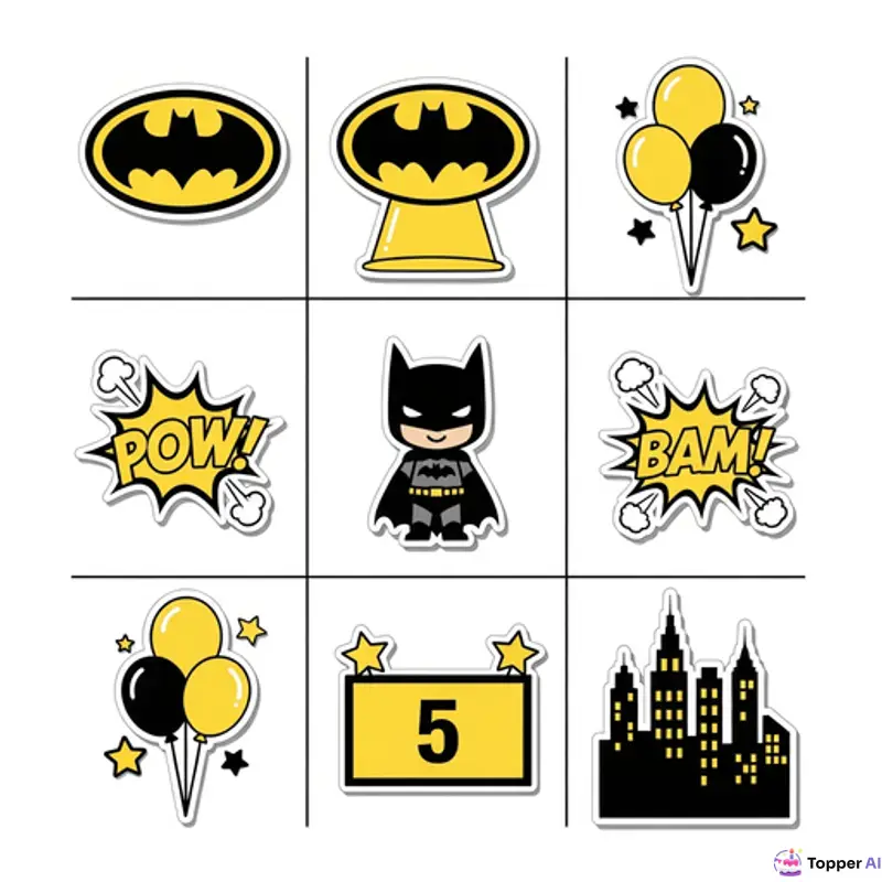 Topo de bolo temático: Batman